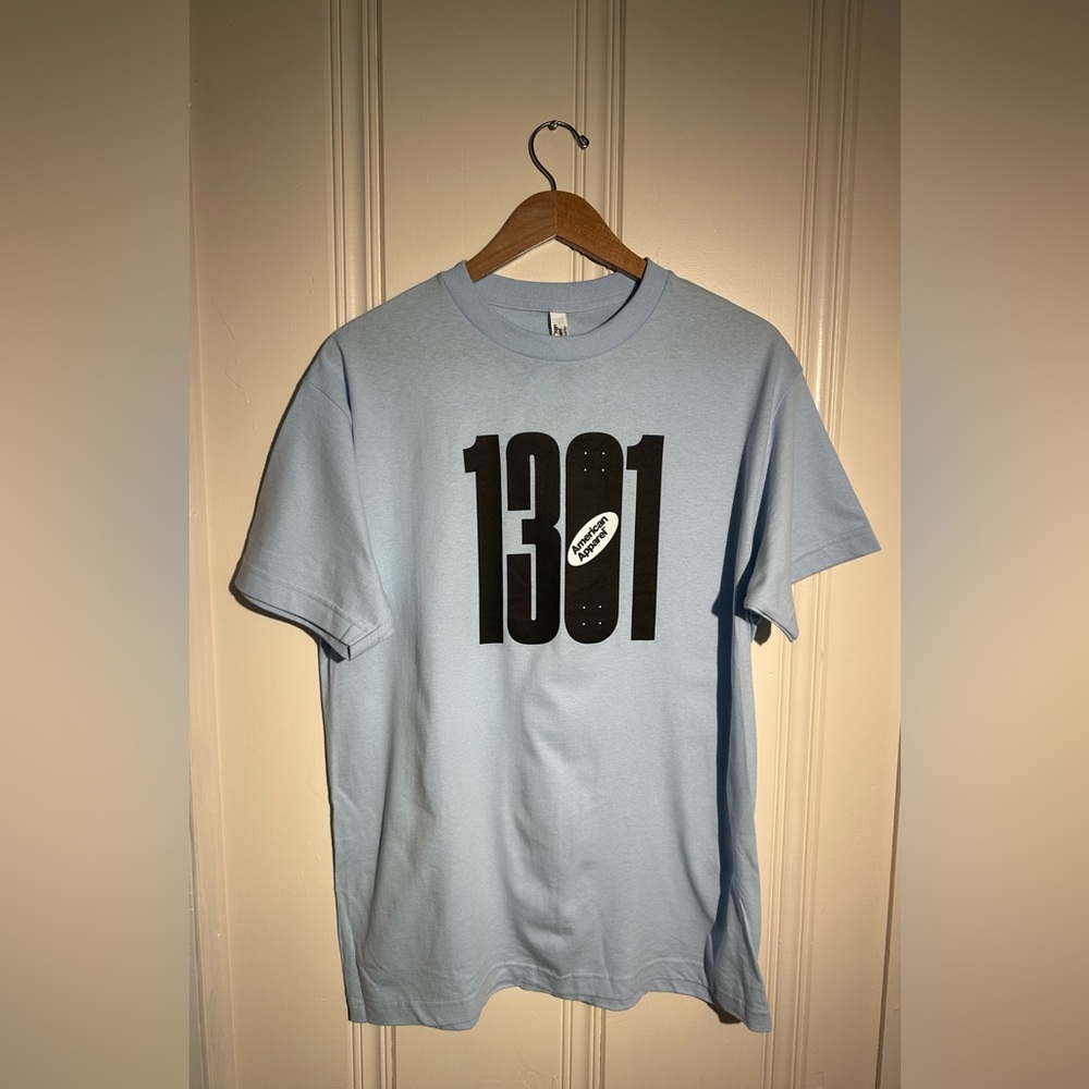 NWT | American Apparel | Tee Shirt | style 1301 | color powder blue | Size L